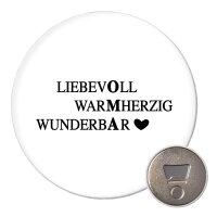 Magnet Liebevoll Warmherzig Wunderbar Oma 59mm Kühlschrankmagnet Flaschenöffner