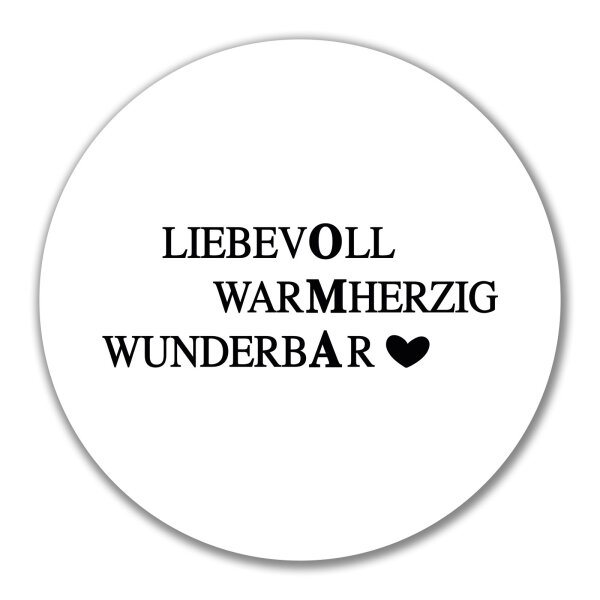 Aufkleber Liebevoll Warmherzig Wunderbar Oma 10cm Sticker