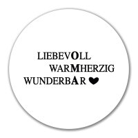 Aufkleber Liebevoll Warmherzig Wunderbar Oma 10cm Sticker