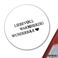 Aufkleber Liebevoll Warmherzig Wunderbar Oma 10cm Sticker