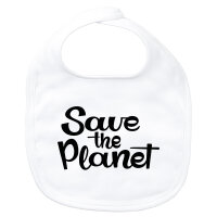 Baby Lätzchen Save the Planet Schriftzug...
