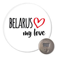 Magnet Belarus my love 59mm Kühlschrankmagnet Flaschenöffner