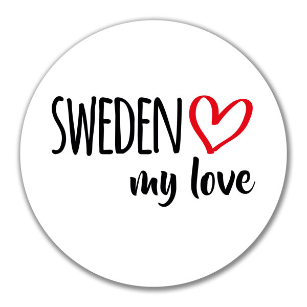 Aufkleber Sweden my love 10cm Sticker
