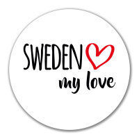 Aufkleber Sweden my love 10cm Sticker