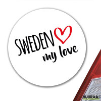 Aufkleber Sweden my love 10cm Sticker
