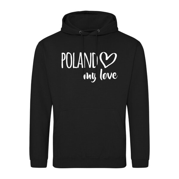 Unisex Hoodie Poland my love Größe S-3XL