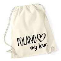 Turnbeutel Poland my love 12 Liter