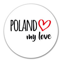 Aufkleber Poland my love 10cm Sticker