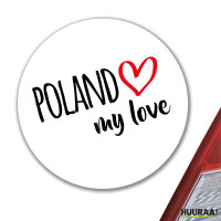Aufkleber Poland my love 10cm Sticker