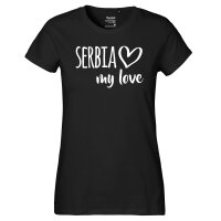 Damen T-Shirt Serbia my love Größe XS-XXL