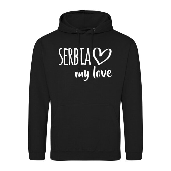 Unisex Hoodie Serbia my love Größe S-3XL