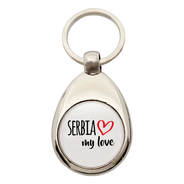Schlüsselanhänger Serbia my love