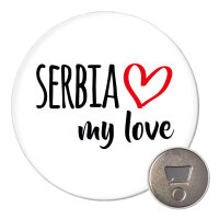 Magnet Serbia my love 59mm Kühlschrankmagnet...