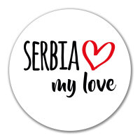 Aufkleber Serbia my love 10cm Sticker