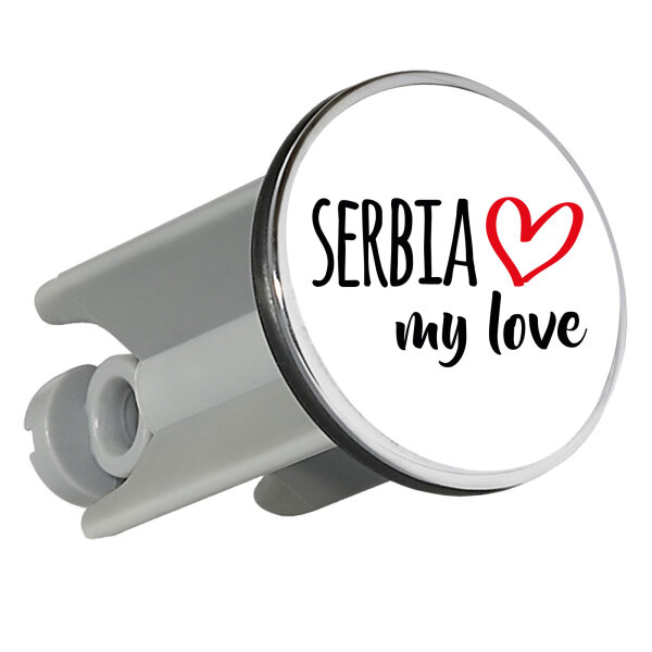 Waschbeckenstöpsel Serbia my love 4cm Abflussstopfen