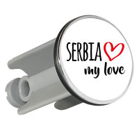 Waschbeckenstöpsel Serbia my love 4cm Abflussstopfen