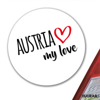 Aufkleber Austria my love 10cm Sticker