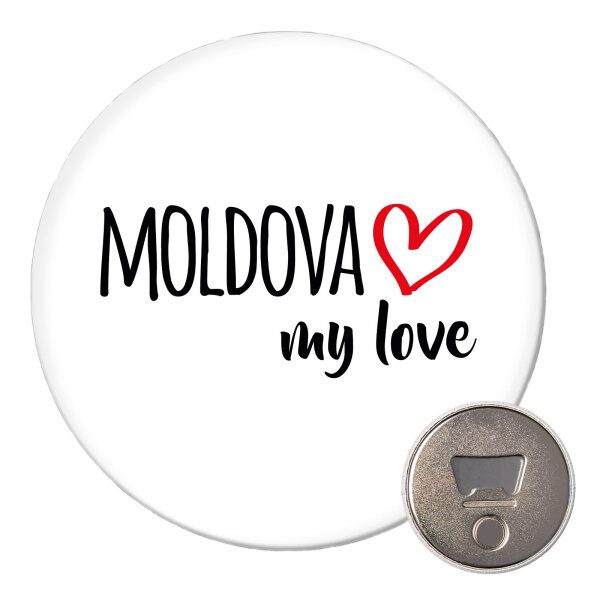 Magnet Moldova my love 59mm Kühlschrankmagnet Flaschenöffner