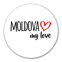 Aufkleber Moldova my love 10cm Sticker