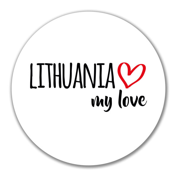 Aufkleber Lithuania my love 10cm Sticker