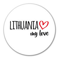 Aufkleber Lithuania my love 10cm Sticker