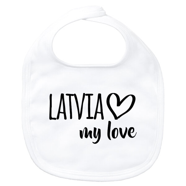 Baby Lätzchen Latvia my love Klettverschluss