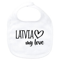 Baby L&auml;tzchen Latvia my love Klettverschluss