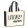 Jutetasche Latvia my love 21 Liter Black