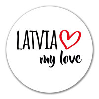 Aufkleber Latvia my love 10cm Sticker
