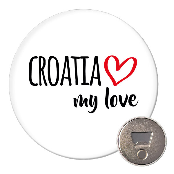 Magnet Croatia my love 59mm Kühlschrankmagnet