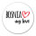 Aufkleber Bosnia my love 10cm Sticker