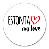 Aufkleber Estonia my love 10cm Sticker