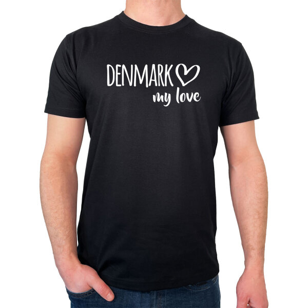 Herren T-Shirt Denmark my love Größe S-3XL