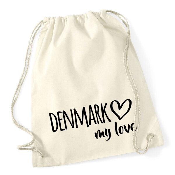 Turnbeutel Denmark my love 12 Liter