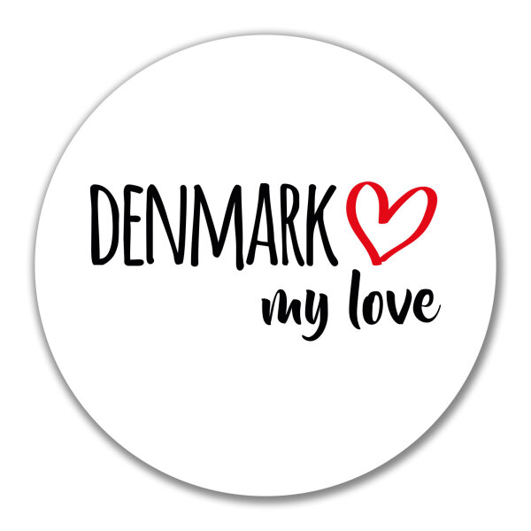 Aufkleber Denmark my love 10cm Sticker