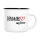 Emaille Tasse Denmark my love in Weiß, 300 ml