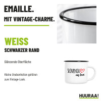 Emaille Tasse Slovenia my love in Weiß, 300 ml