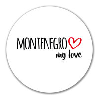 Aufkleber Montenegro my love 10cm Sticker