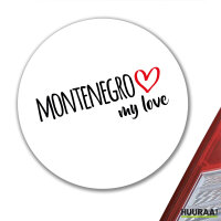 Aufkleber Montenegro my love 10cm Sticker