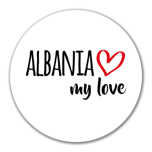 Aufkleber Albania my love 10cm Sticker