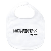 Baby Lätzchen North Macedonia my love Klettverschluss