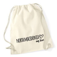 Turnbeutel North Macedonia my love 12 Liter