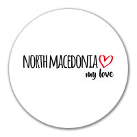 Aufkleber North Macedonia my love 10cm Sticker