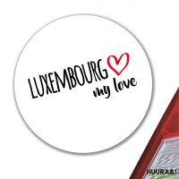 Aufkleber Luxembourg my love 10cm Sticker