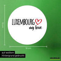 Aufkleber Luxembourg my love 10cm Sticker