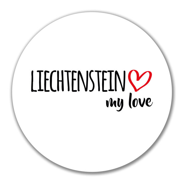 Aufkleber Liechtenstein my love 10cm Sticker