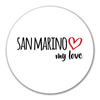 Aufkleber San Marino my love 10cm Sticker