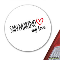 Aufkleber San Marino my love 10cm Sticker