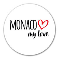 Aufkleber Monaco my love 10cm Sticker