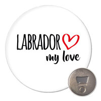 Magnet Labrador my love 59mm Kühlschrankmagnet...